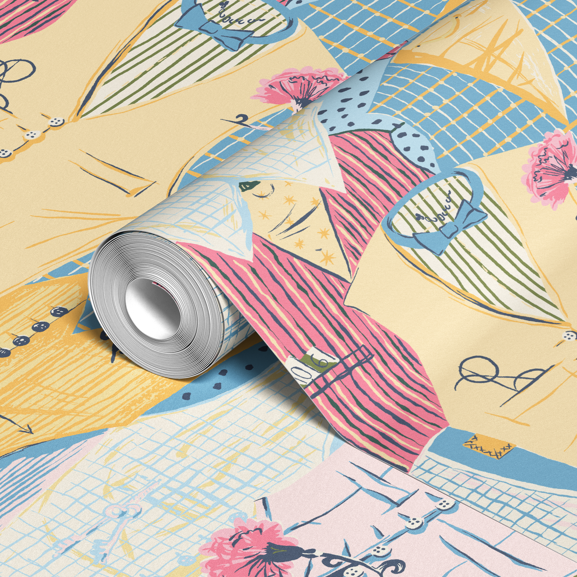  wallpaper roll closeup mockup 24in