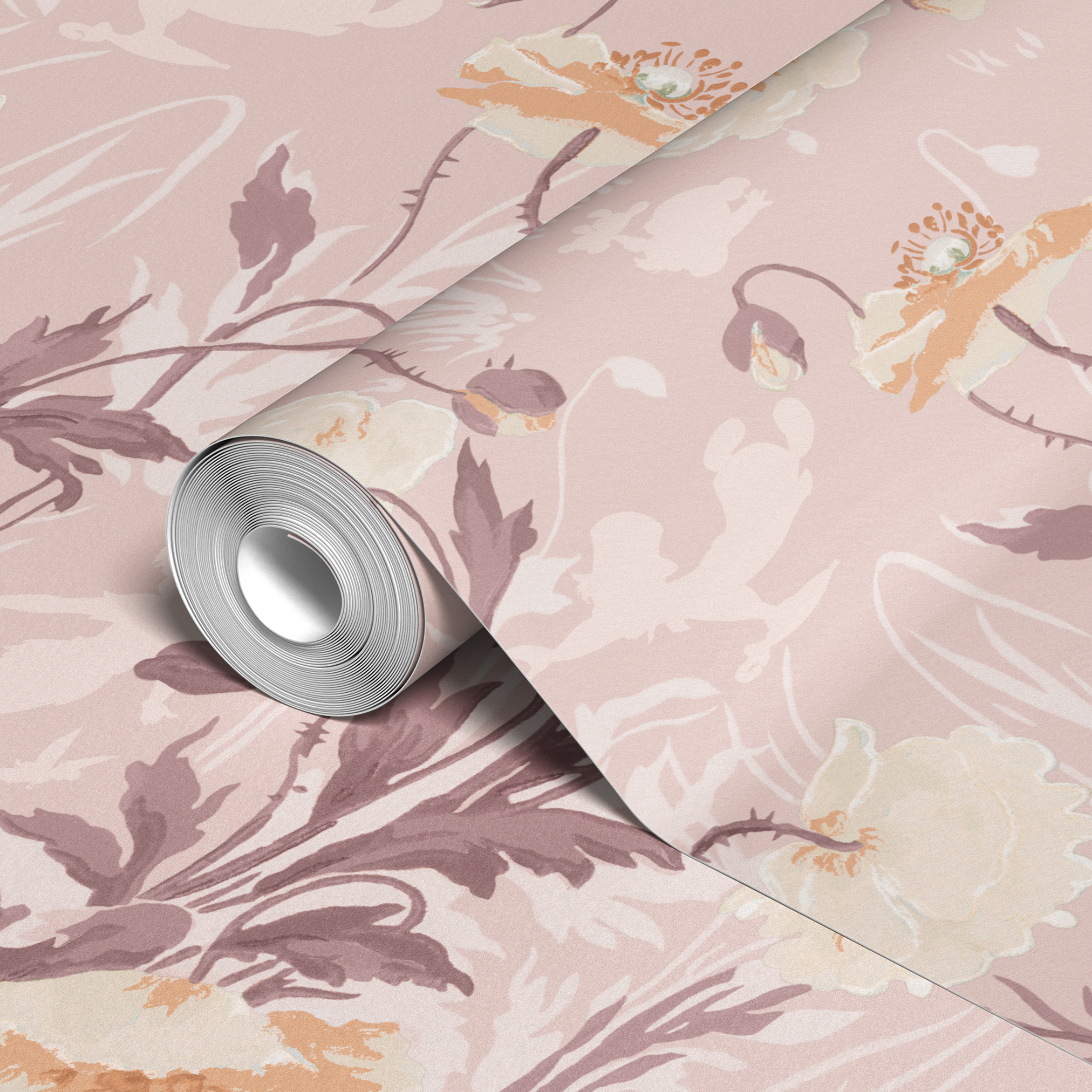  wallpaper roll closeup mockup 24in