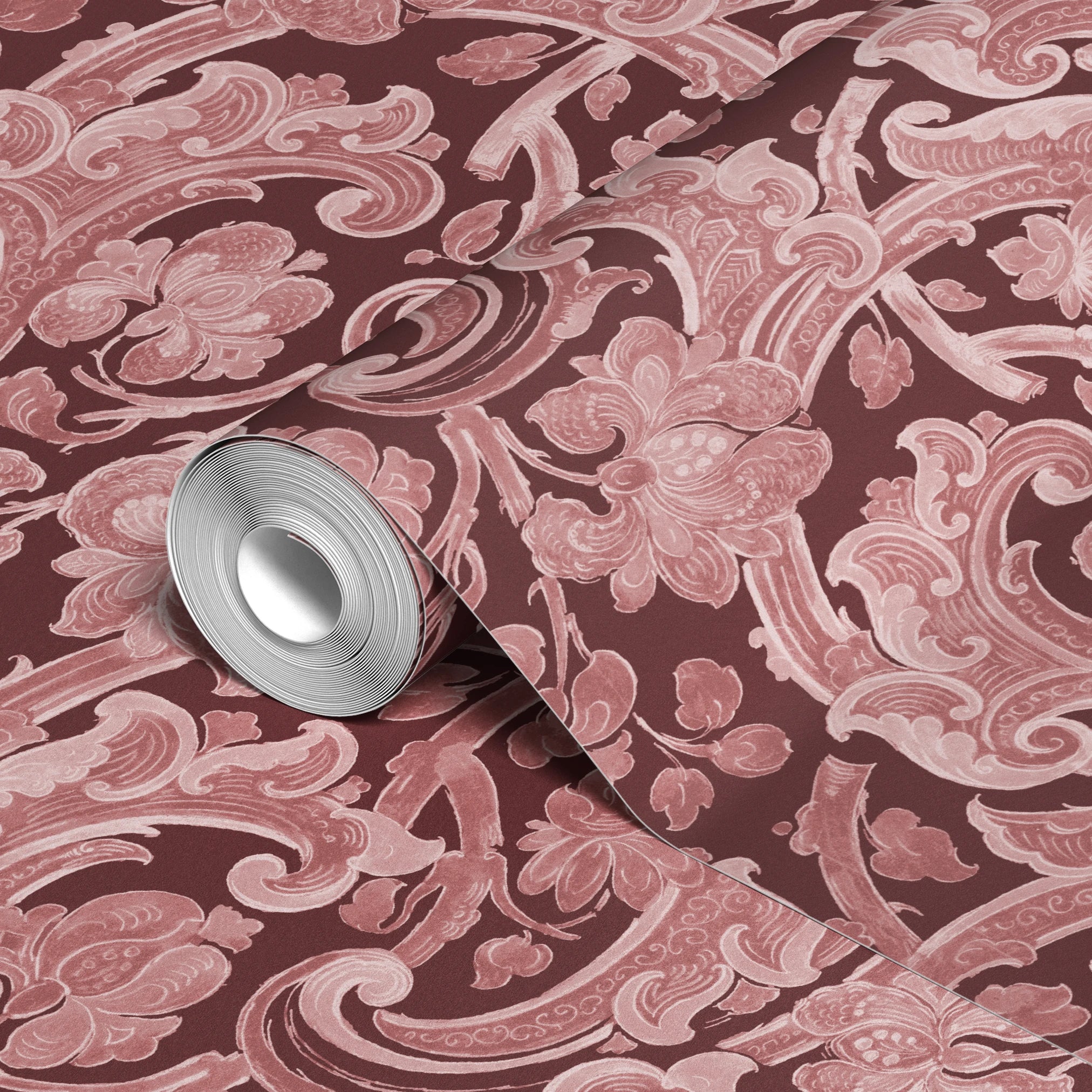 Delphine - Singed Red Wallpaper