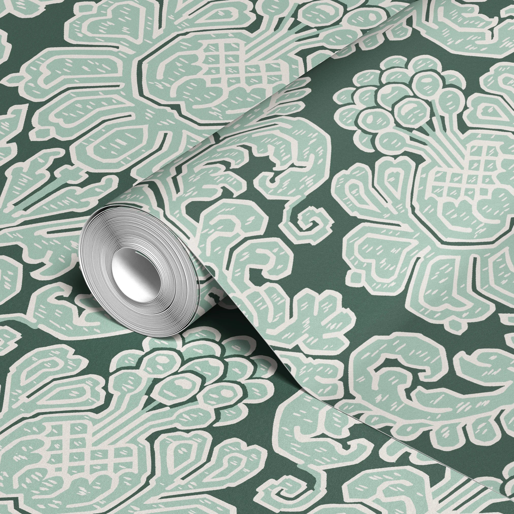 Clovis - Duck Green Wallpaper