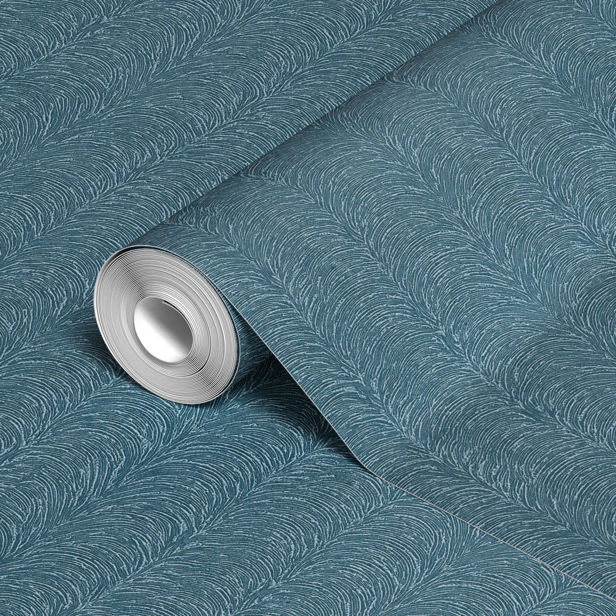 Greta - Bowery Blue Wallpaper
