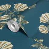 Calla - Bowery Blue Wallpaper