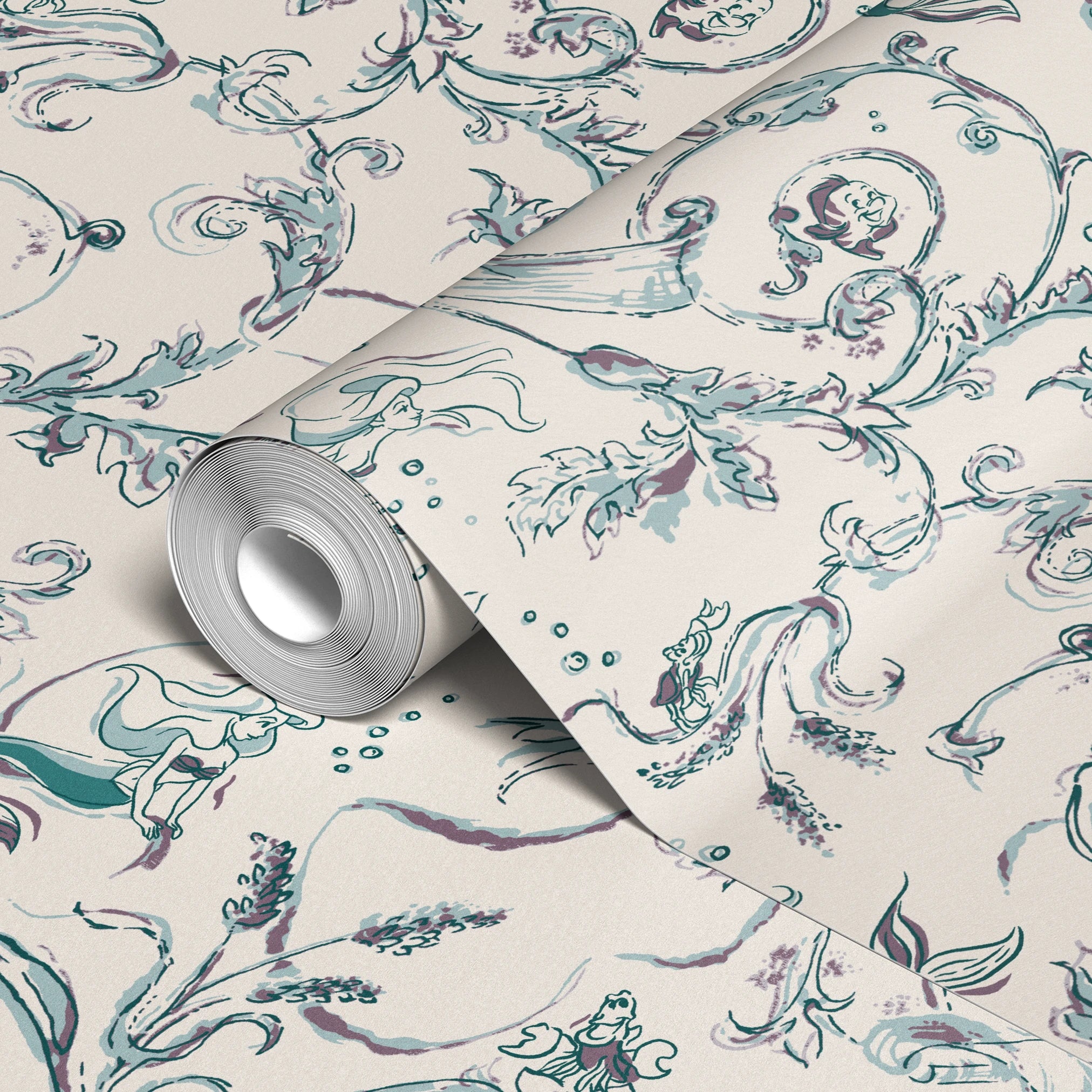 Disney | Baxter Mill - Princess - Ariel - Under the Sea - Lagoon Wallpaper